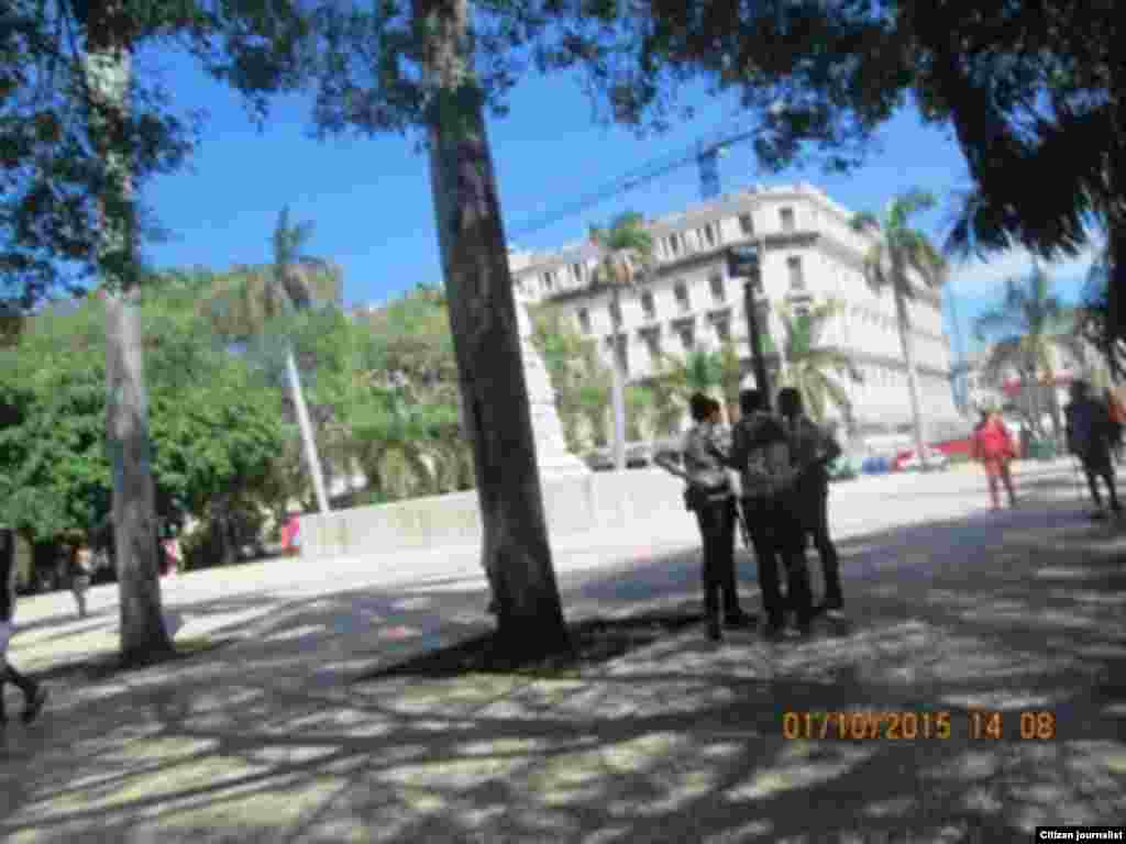 Reporta Cuba activistas debaten derechos humanos parque central